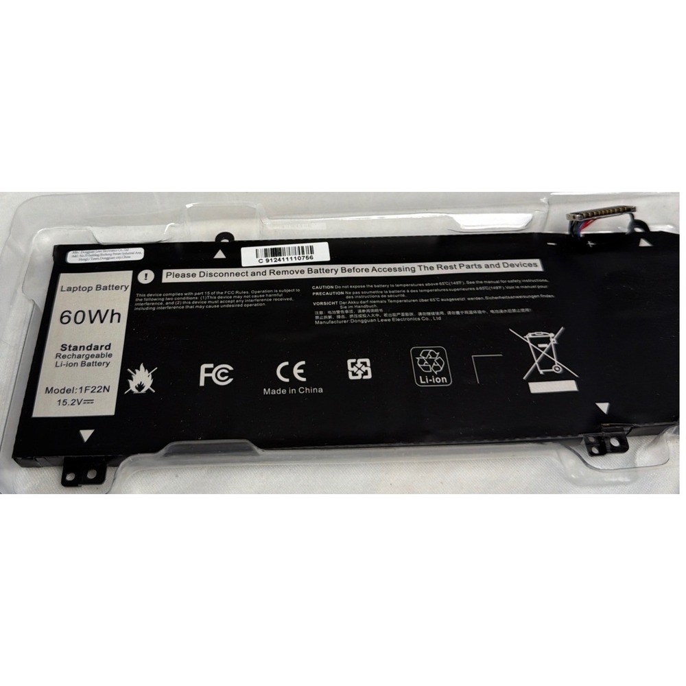 1F22N Laptop Battery 60Wh 15.2V for Dell G5 5590 G7 7590 7790 Alienware M15 M17